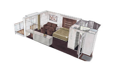 Suite Yacht Club YC1 Cabine Suite Yacht Club YC1 Cabine