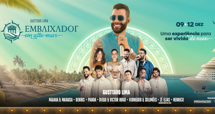 Cruzeiro Embaixador em alto mar - Gusttavo Lima